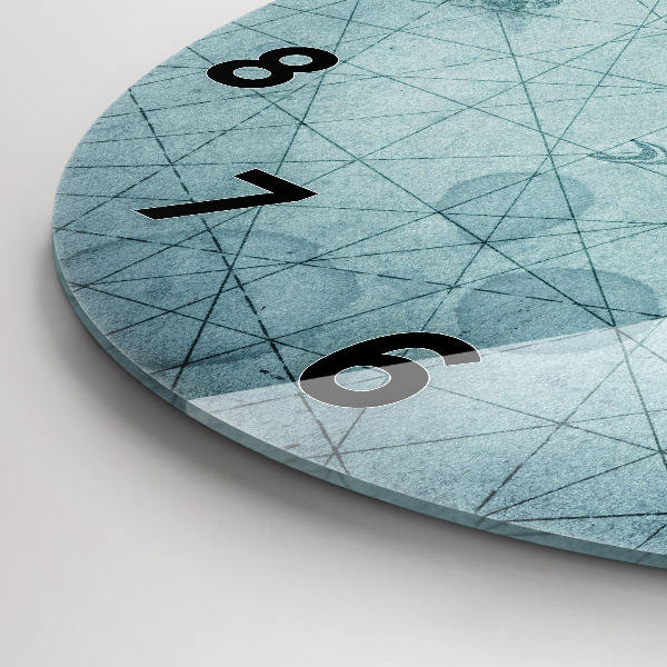 Wanduhr glas rund Vintage-Karte