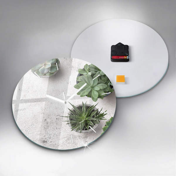 Wanduhr rund mit motiv Dekorative Pflanzen
