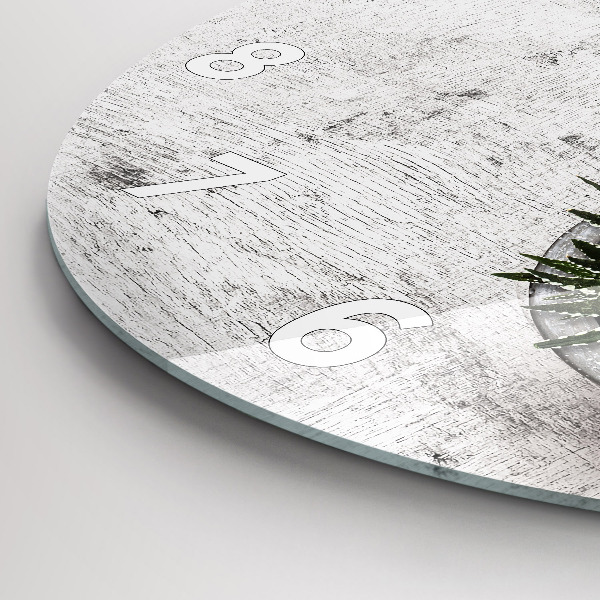 Wanduhr rund mit motiv Dekorative Pflanzen