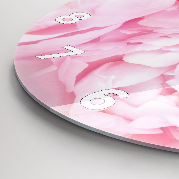 Wanduhr rund Blühende Blumen