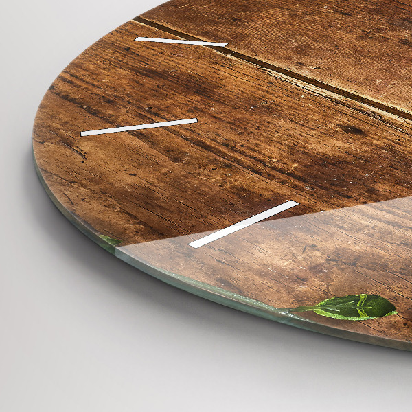 Wanduhr rund Rustikales Holz