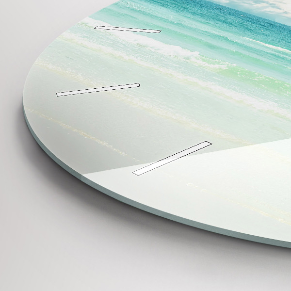Wanduhr glas rund Landschaft mit Meer
