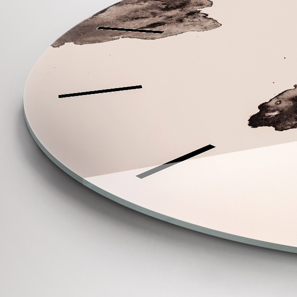 Wanduhr rund Aquarellkarte der Welt