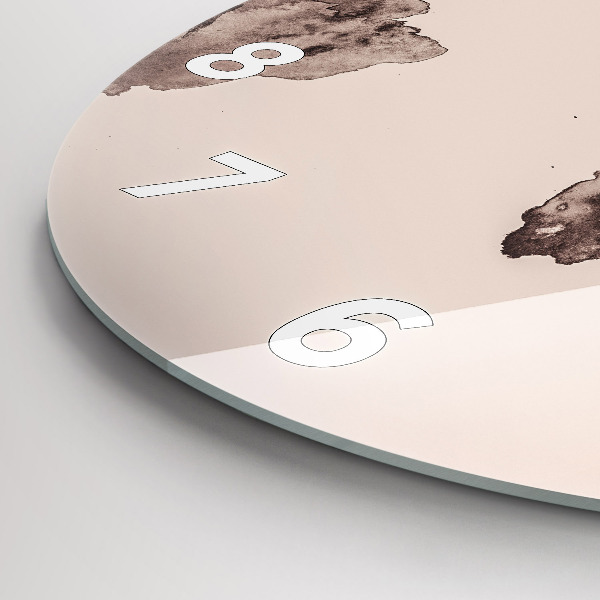 Wanduhr rund Aquarellkarte der Welt