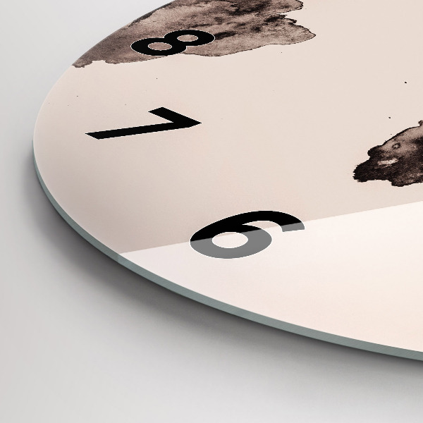 Wanduhr rund Aquarellkarte der Welt