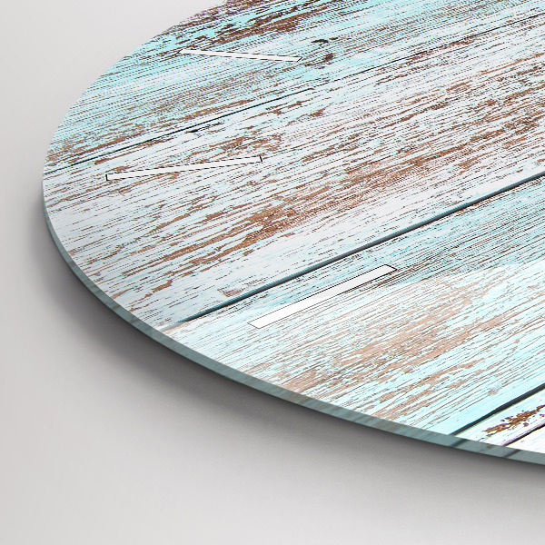 Wanduhr glas rund Pastell Holz