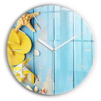 Wanduhr rund mit motiv Strand-Accessoires
