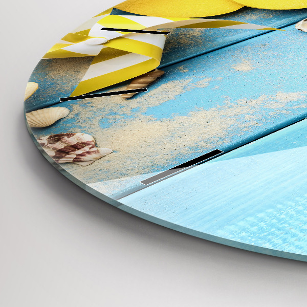 Wanduhr rund mit motiv Strand-Accessoires