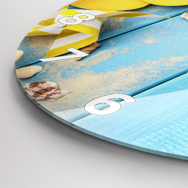 Wanduhr rund mit motiv Strand-Accessoires