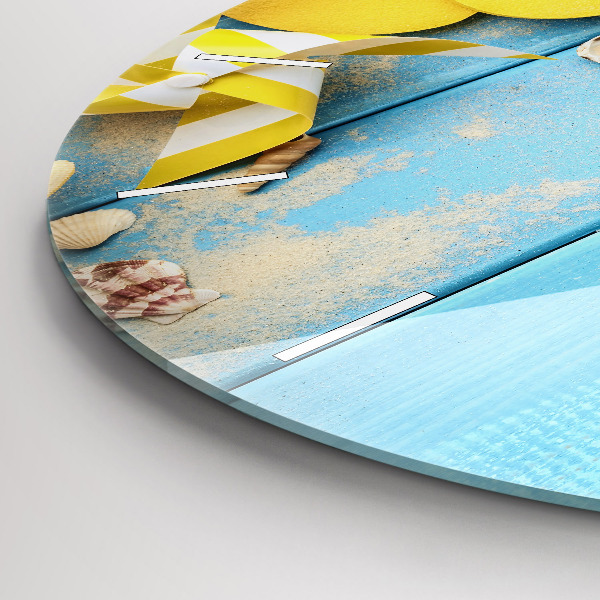 Wanduhr rund mit motiv Strand-Accessoires