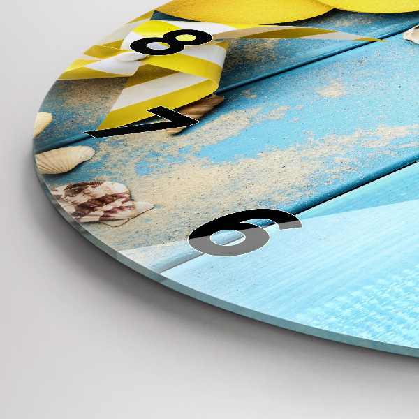 Wanduhr rund mit motiv Strand-Accessoires