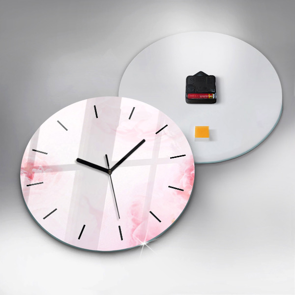 Wanduhr rund mit motiv Blühende Blumen