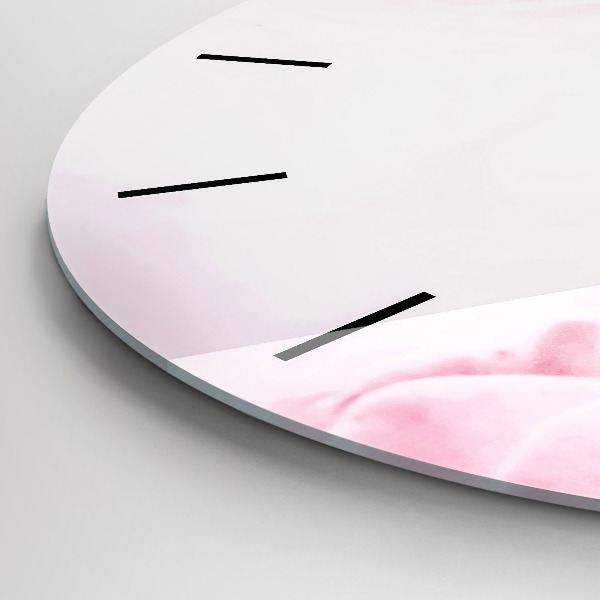 Wanduhr rund mit motiv Blühende Blumen