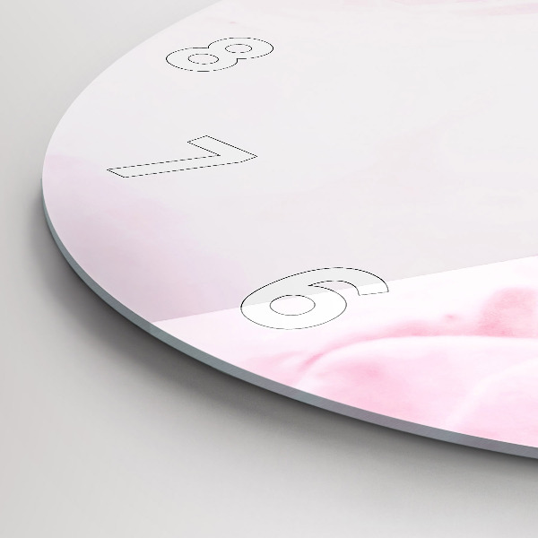 Wanduhr rund mit motiv Blühende Blumen