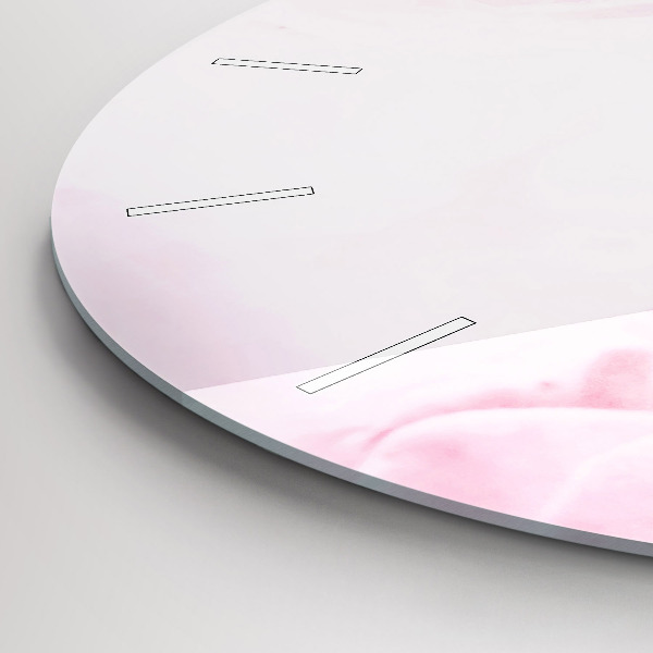 Wanduhr rund mit motiv Blühende Blumen