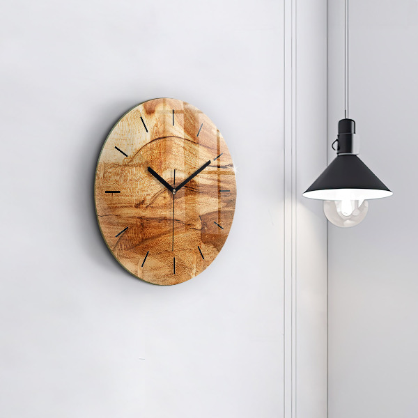 Wanduhr rund Holztextur