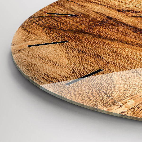 Wanduhr rund Holztextur