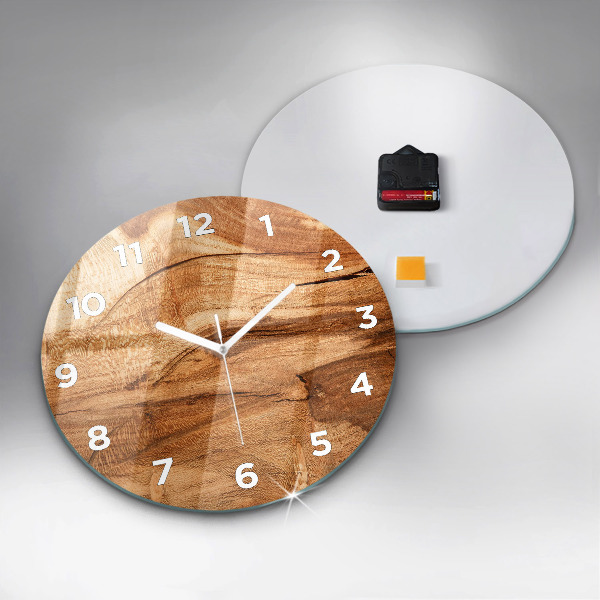 Wanduhr rund Holztextur