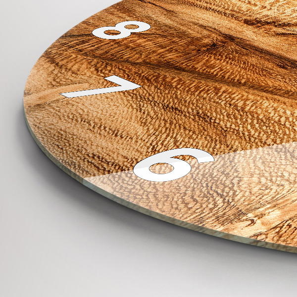 Wanduhr rund Holztextur