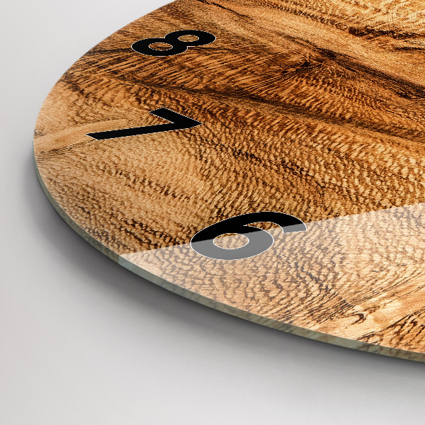 Wanduhr rund Holztextur