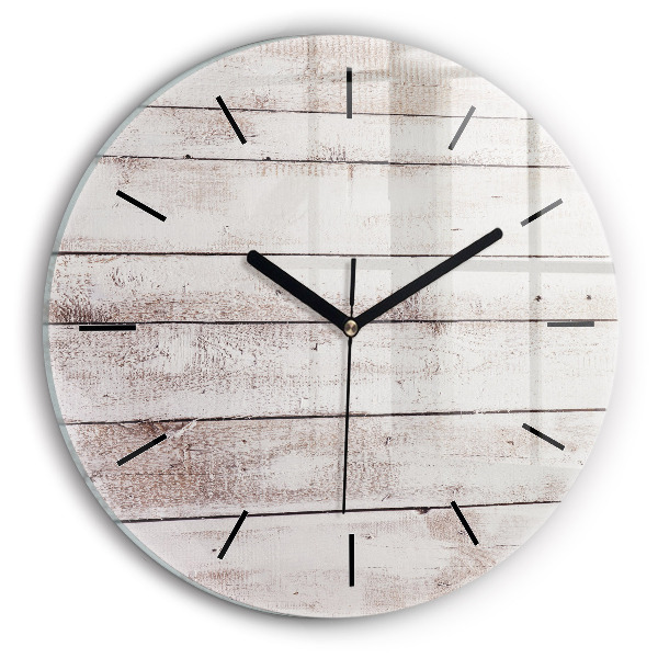 Wanduhr rund Helle Holzbretter