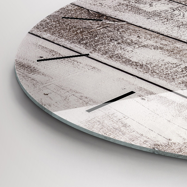 Wanduhr rund Helle Holzbretter
