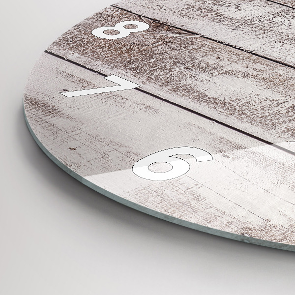 Wanduhr rund Helle Holzbretter