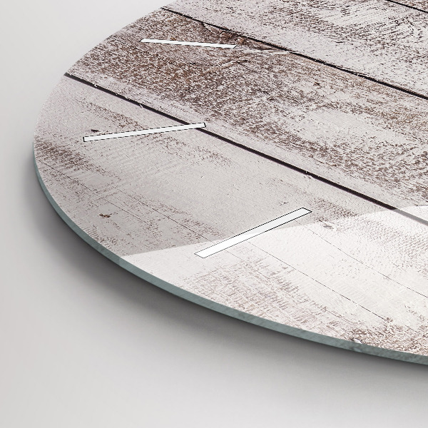 Wanduhr rund Helle Holzbretter