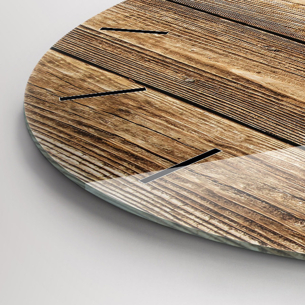 Wanduhr rund Hölzerne Bretter