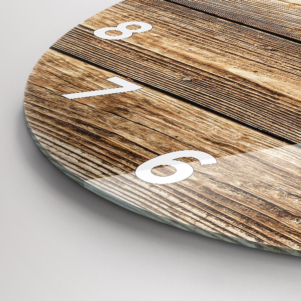 Wanduhr rund Hölzerne Bretter