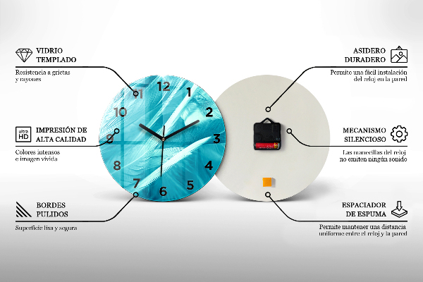 Wanduhr rund Dekoratives Muster