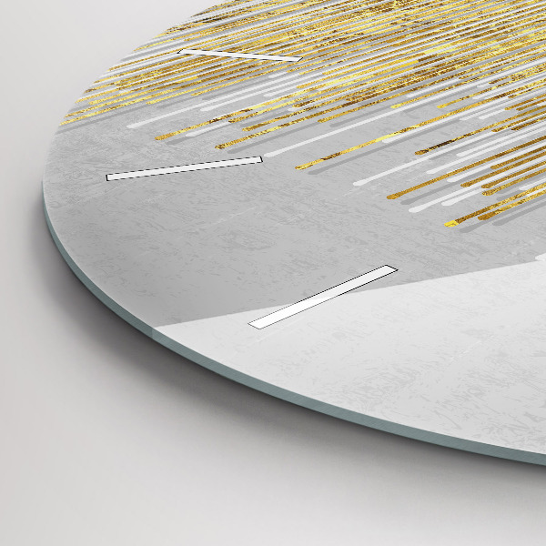 Wanduhr rund Dekoratives Muster und Gold