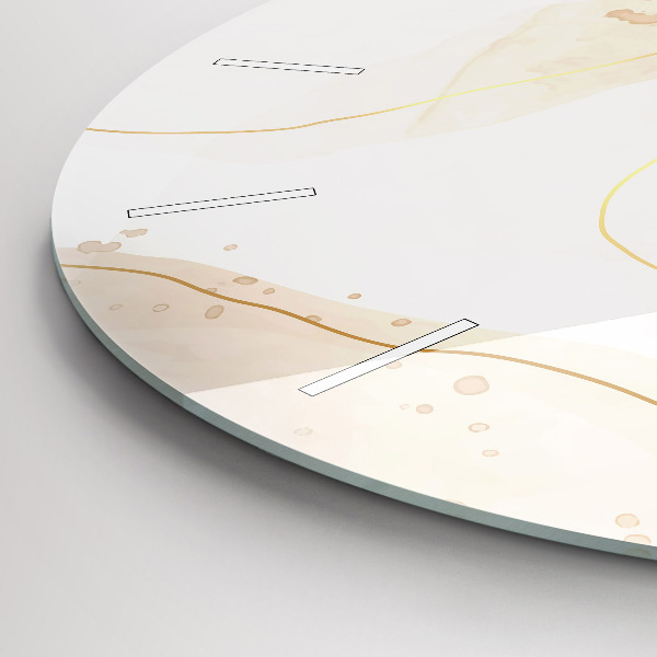 Wanduhr glas rund Aquarell-Flecken