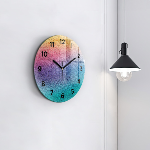 Wanduhr rund Muster mit Farbverlauf