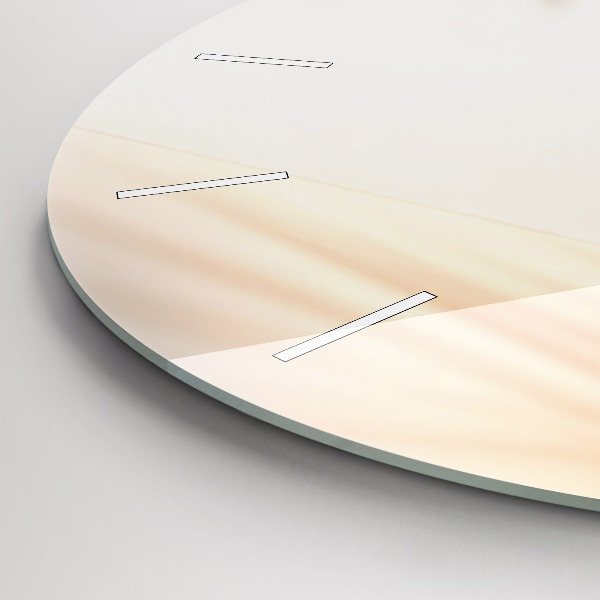Wanduhr rund mit motiv Creme-Abstraktion