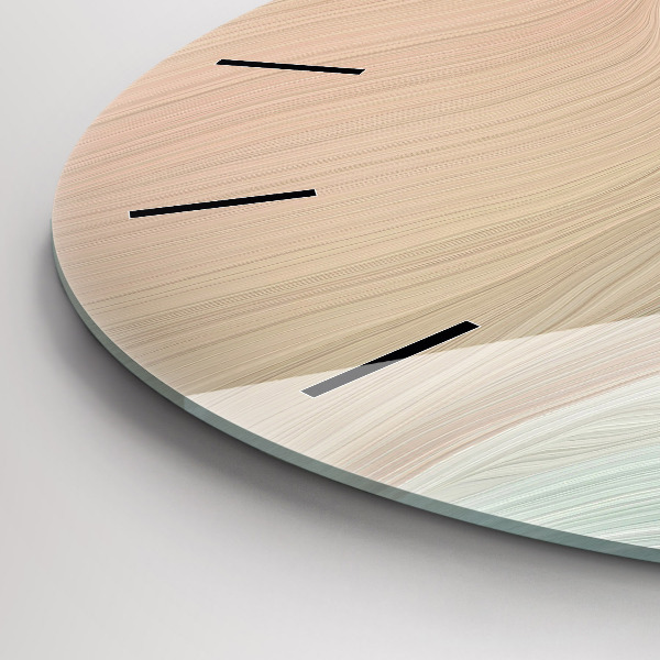 Wanduhr glas rund Wellenförmige Abstraktion