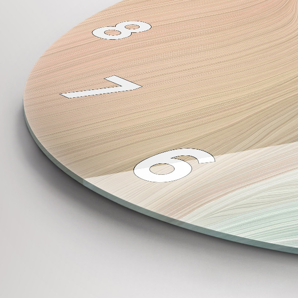 Wanduhr glas rund Wellenförmige Abstraktion