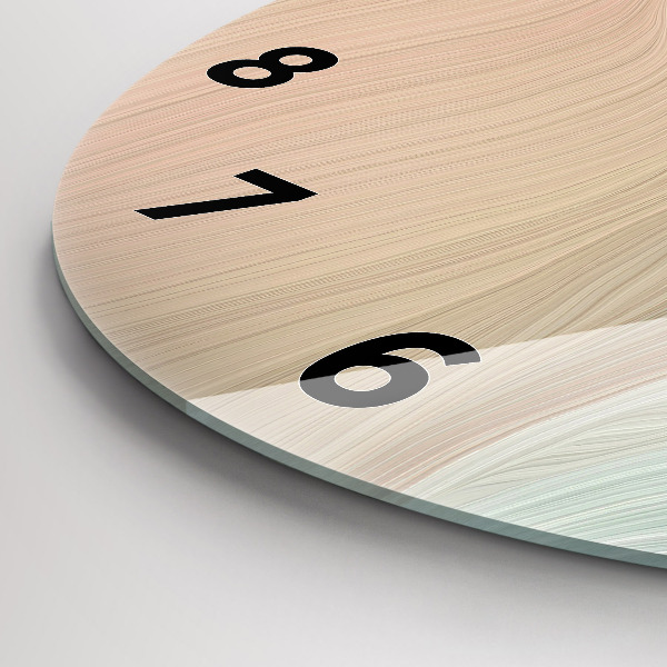 Wanduhr glas rund Wellenförmige Abstraktion