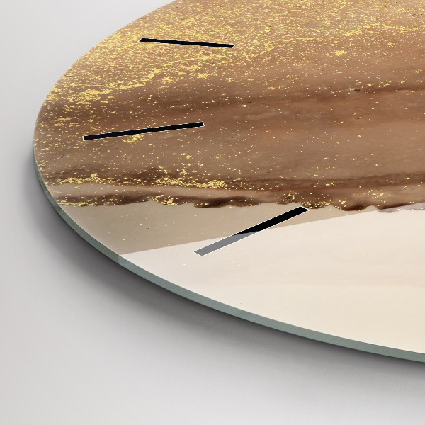 Wanduhr rund Beigefarbene moderne Kunst
