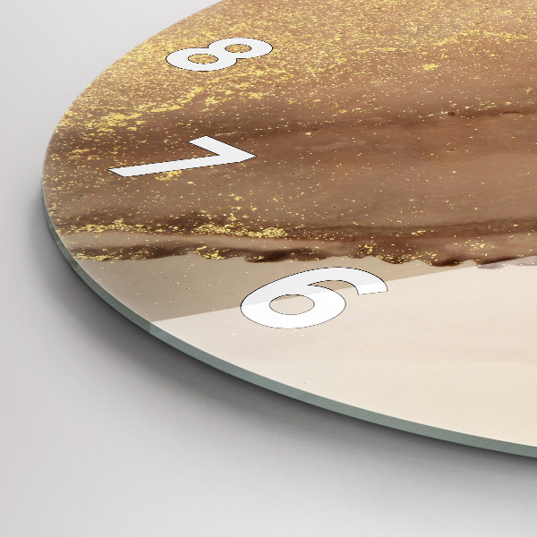 Wanduhr rund Beigefarbene moderne Kunst