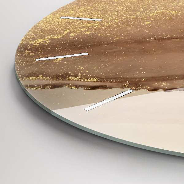 Wanduhr rund Beigefarbene moderne Kunst