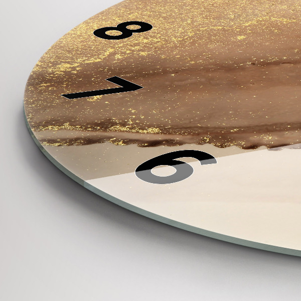 Wanduhr rund Beigefarbene moderne Kunst