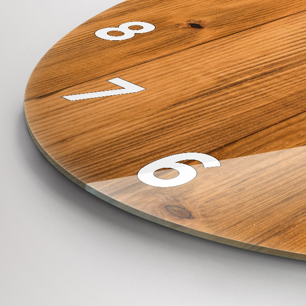 Wanduhr rund mit motiv Hölzerne Bretter