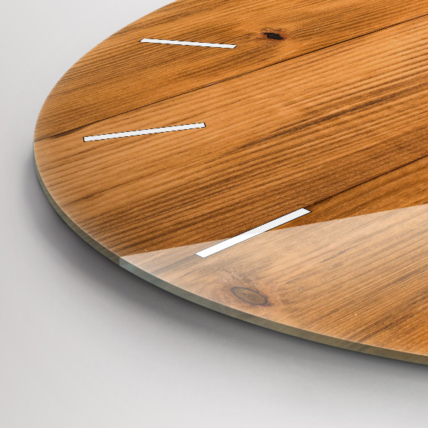 Wanduhr rund mit motiv Hölzerne Bretter