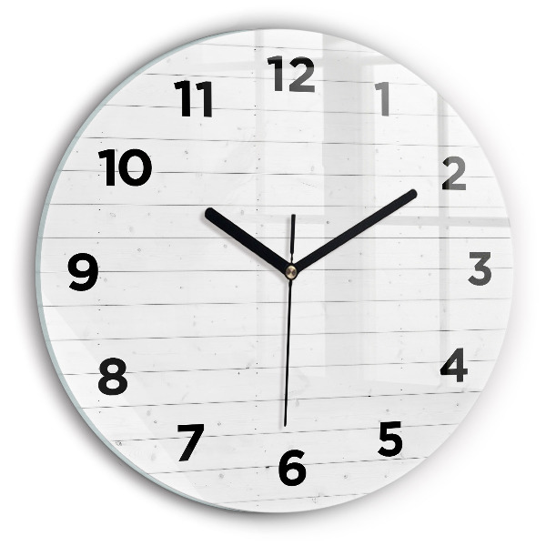 Wanduhr rund mit motiv Holzplatten-Muster