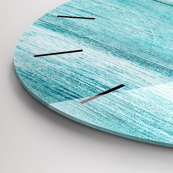 Wanduhr rund Blaues altes Holz