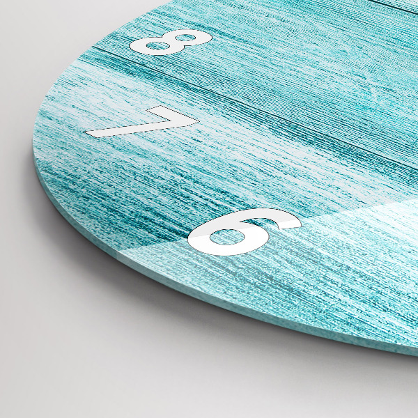 Wanduhr rund Blaues altes Holz