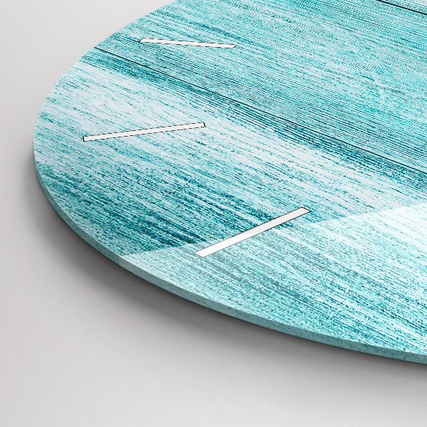 Wanduhr rund Blaues altes Holz