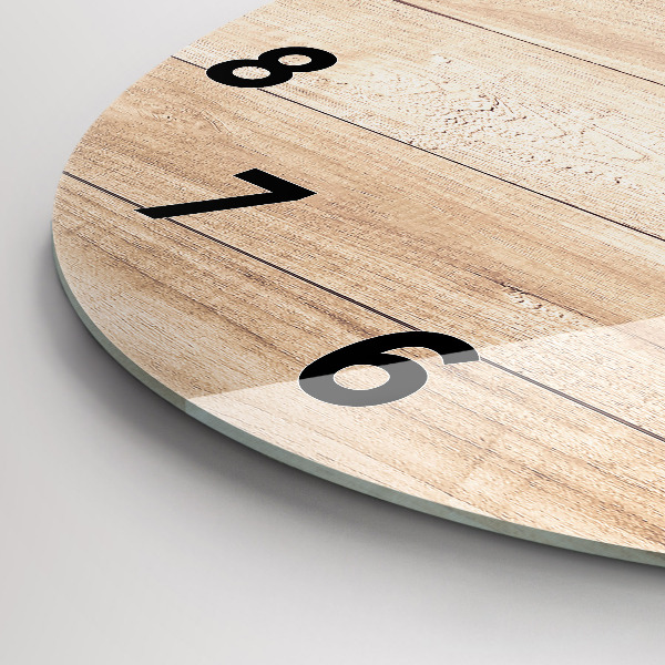 Wanduhr glas rund Hölzerne Textur