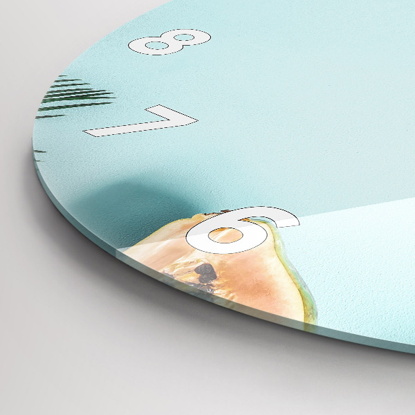 Wanduhr glas rund Sommer Komposition